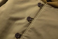 Military-The Real McCoy's Jacket, Field, Pile, O.D. Olive