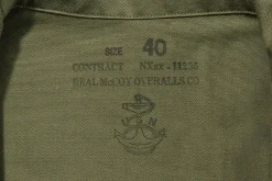 Military-The Real McCoy's Jacket, Utility N-3 / Stencil 150 Olive