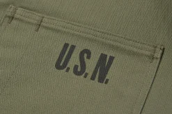 Military-The Real McCoy's Jacket, Utility N-3 / Stencil 150 Olive