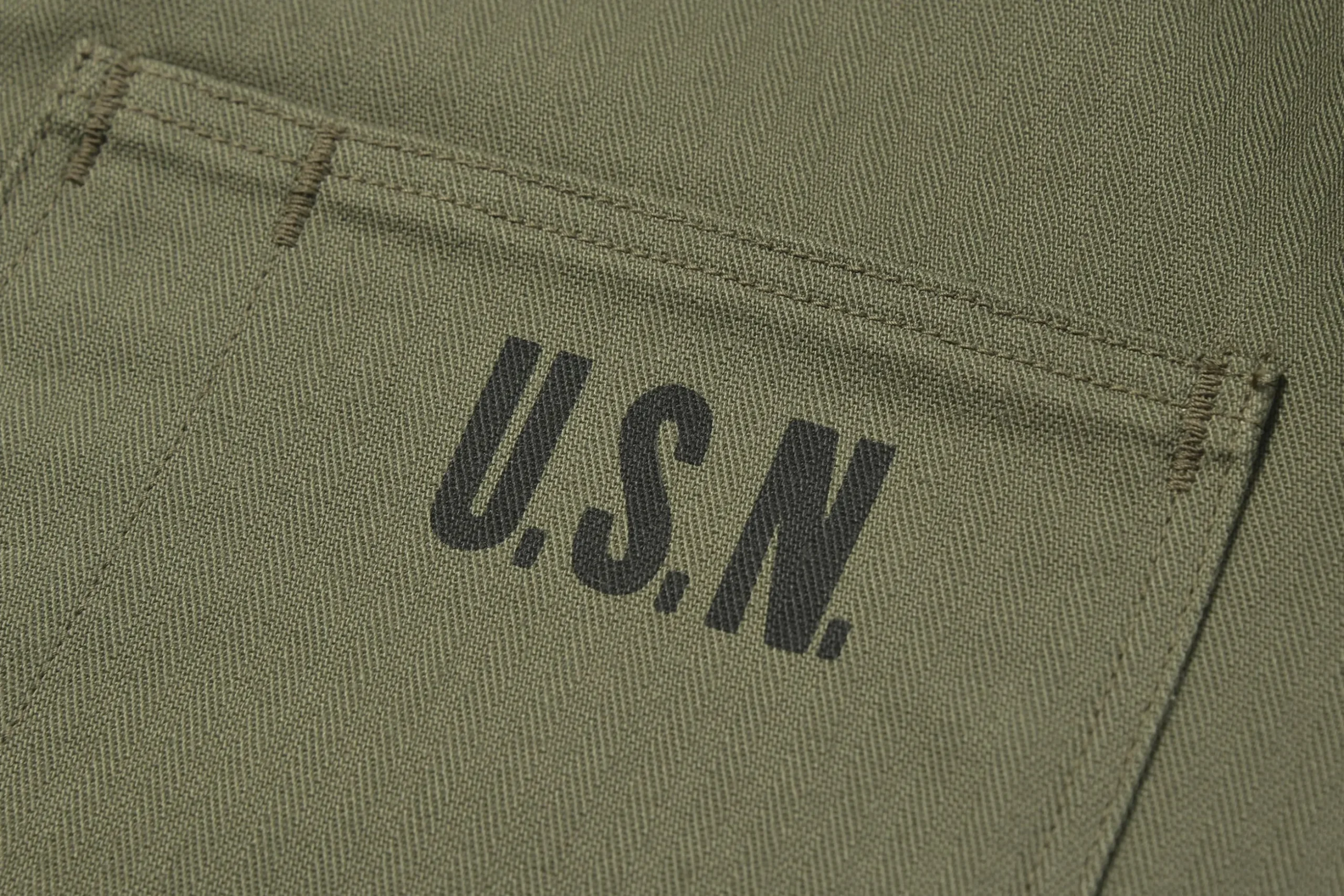 Military-The Real McCoy's Jacket, Utility N-3 / Stencil 150 Olive