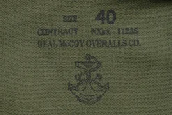 Military-The Real McCoy's Jacket, Utility N-3 (Model 220) 150 Olive