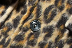 Shirts-Joe McCoy Jm Leopard Fur Open Collar Shirt Beige