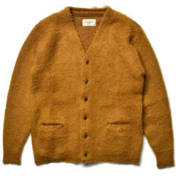 Knitwear-Joe McCoy Jm Mohair Cardigan 061 Mustard