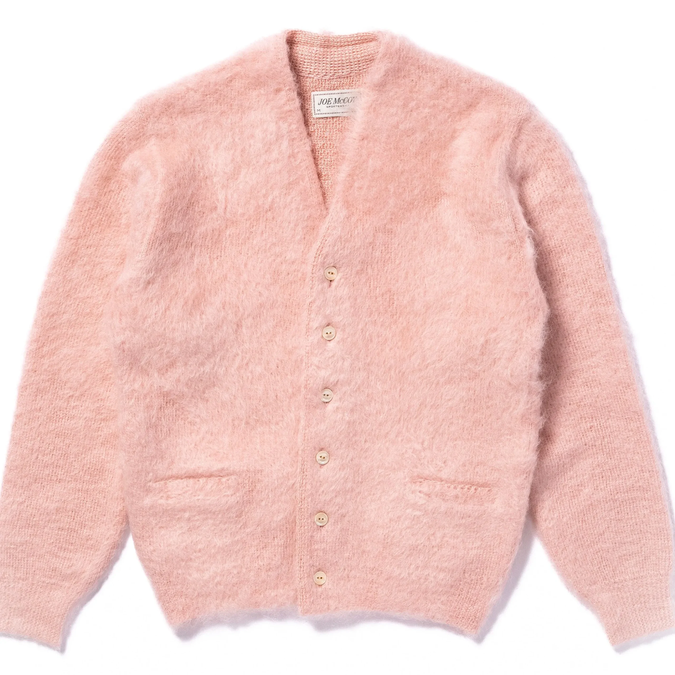 Sweatshirts-Joe McCoy Jm Mohair Cardigan Flamingo