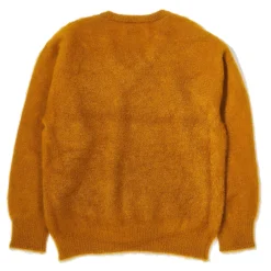Knitwear-Joe McCoy Jm Mohair V-Neck Sweater Mustard
