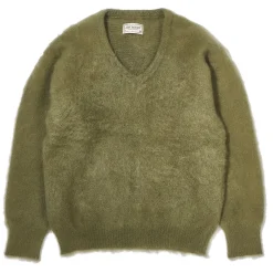 Knitwear-Joe McCoy Jm Mohair V-Neck Sweater Mint