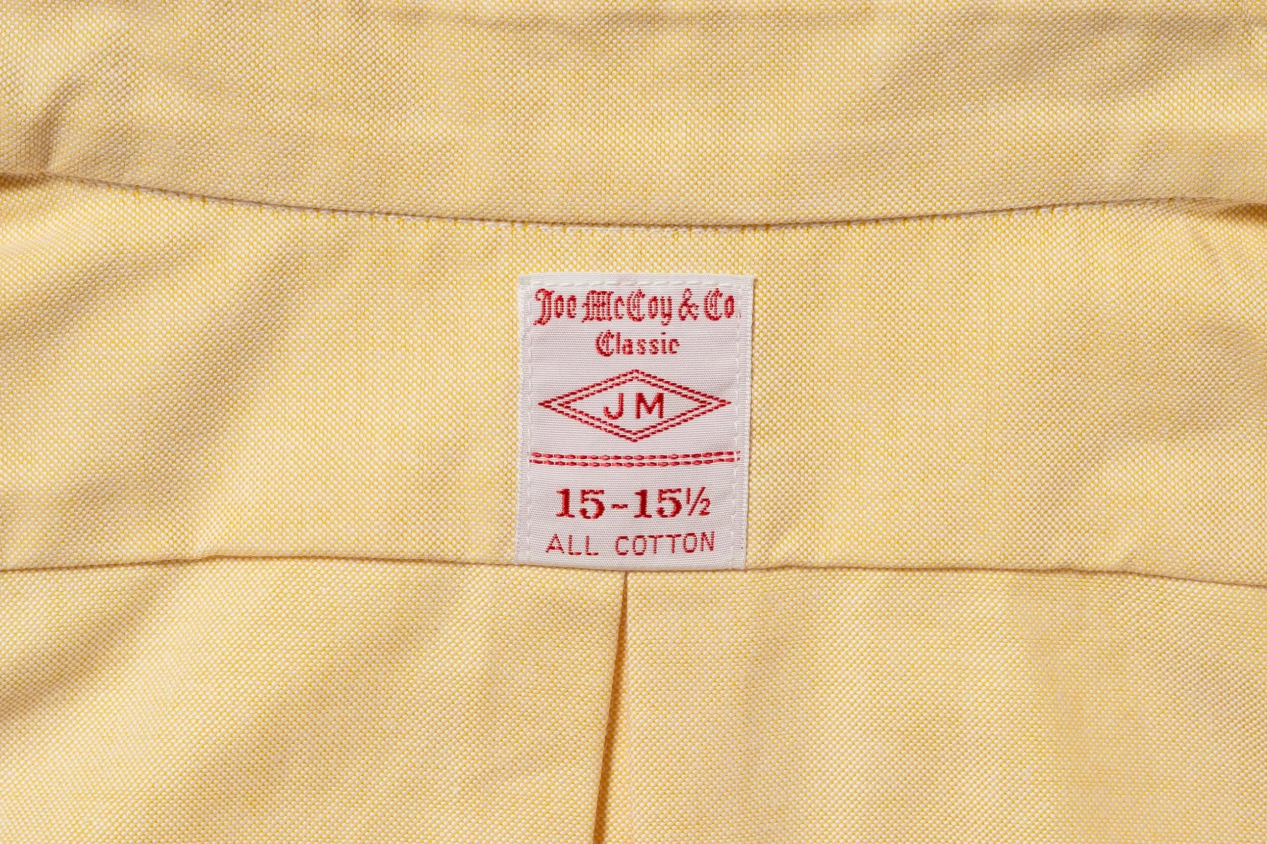 Shirts-Joe McCoy Button Down Shirt 060 Yellow