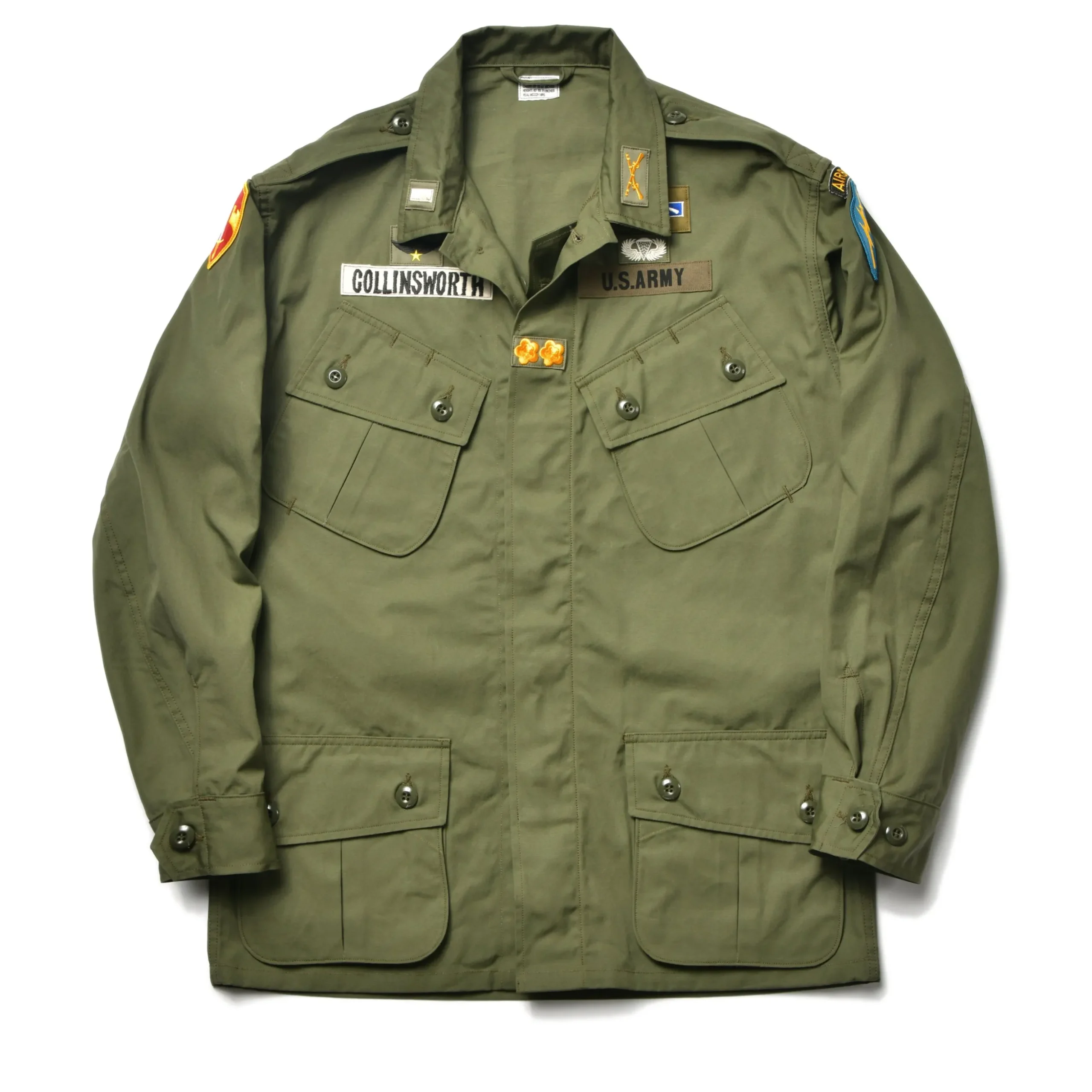 Military-The Real McCoy's Jungle Fatigue Jacket / Collinsworth 150 Olive