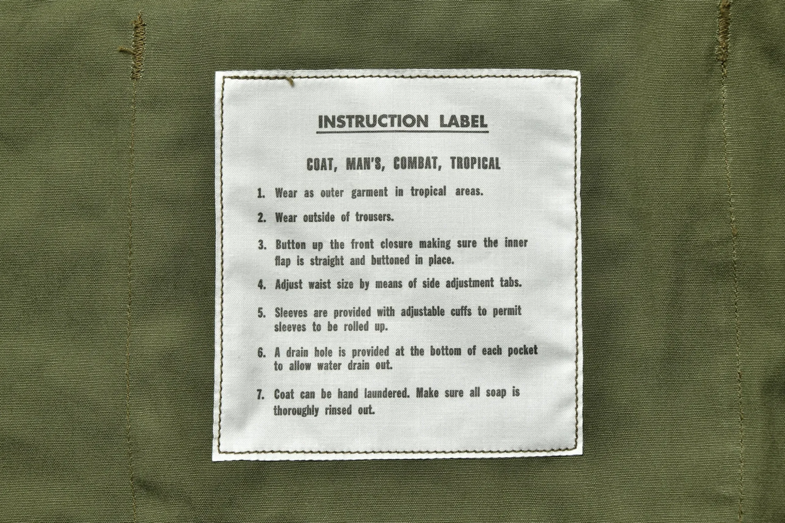 Military-The Real McCoy's Jungle Fatigue Jacket / Collinsworth 150 Olive