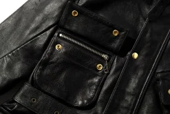 Leather-Joe McCoy Leather Enduro Trial Jacket Black