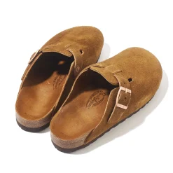 Footwear-Joe McCoy Leather Foot-Support Clogs 053 Raw Sienna