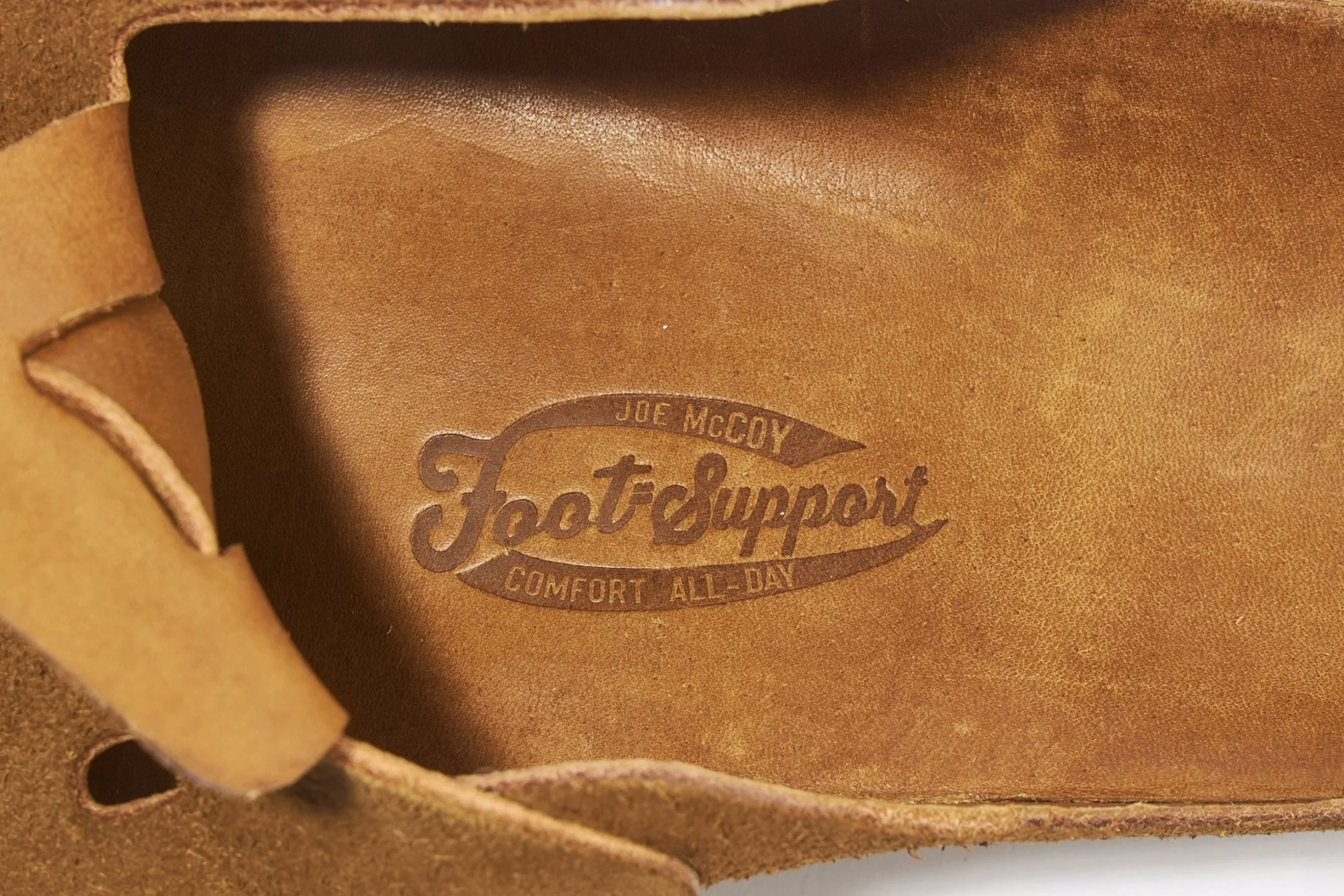Footwear-Joe McCoy Leather Foot-Support Clogs 053 Raw Sienna