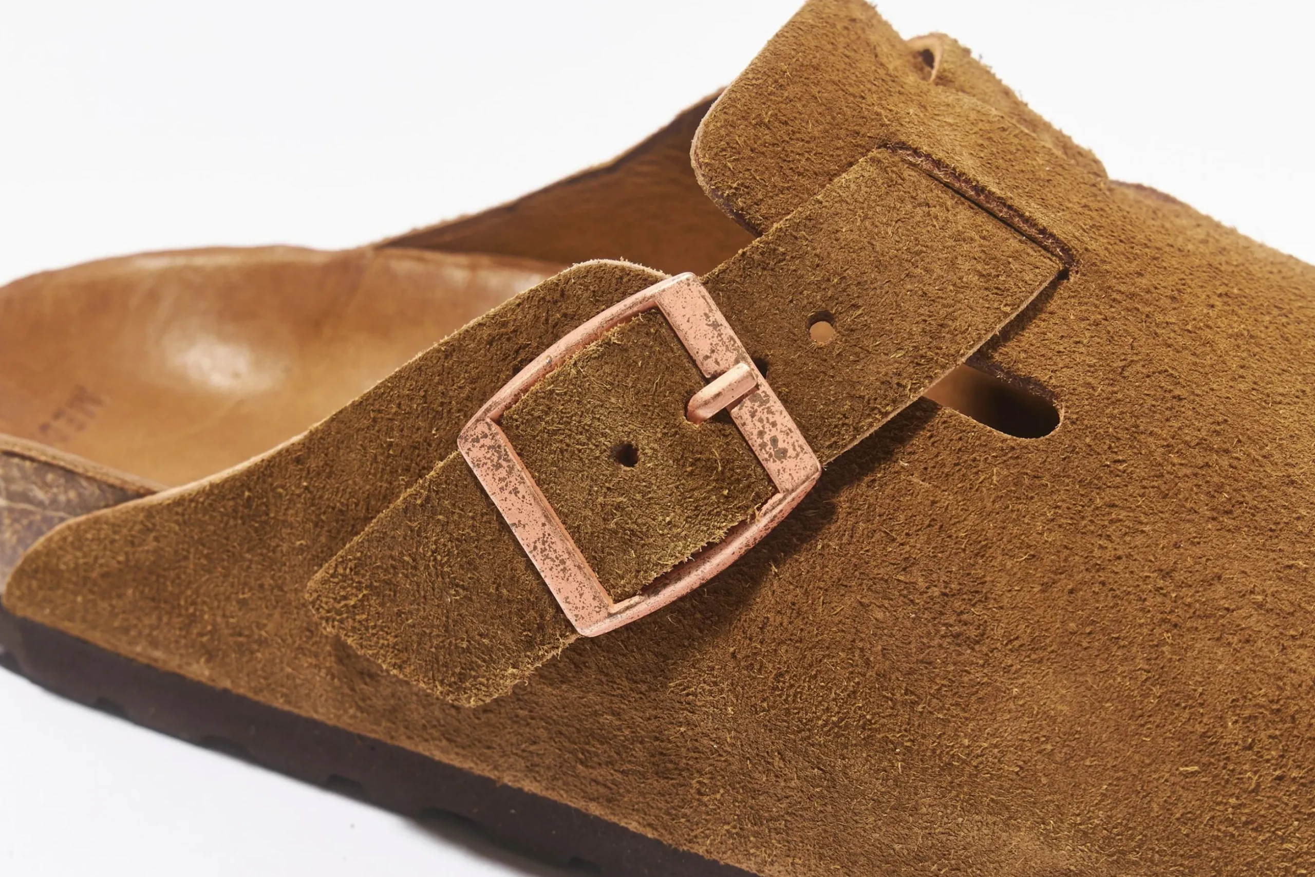 Footwear-Joe McCoy Leather Foot-Support Clogs 053 Raw Sienna