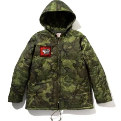 Military-The Real McCoy's Liner, Camouflage Poncho Parka Green
