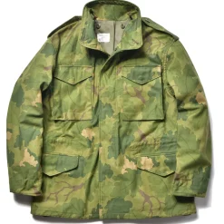 Military-The Real McCoy's M-65 Field Coat / Mitchell Pattern 160 Green