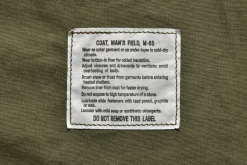 Military-The Real McCoy's M-65 Field Coat / Mitchell Pattern 160 Green