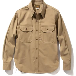 Shirts-The Real McCoy's M-38 Khaki Shirt 040 Khaki