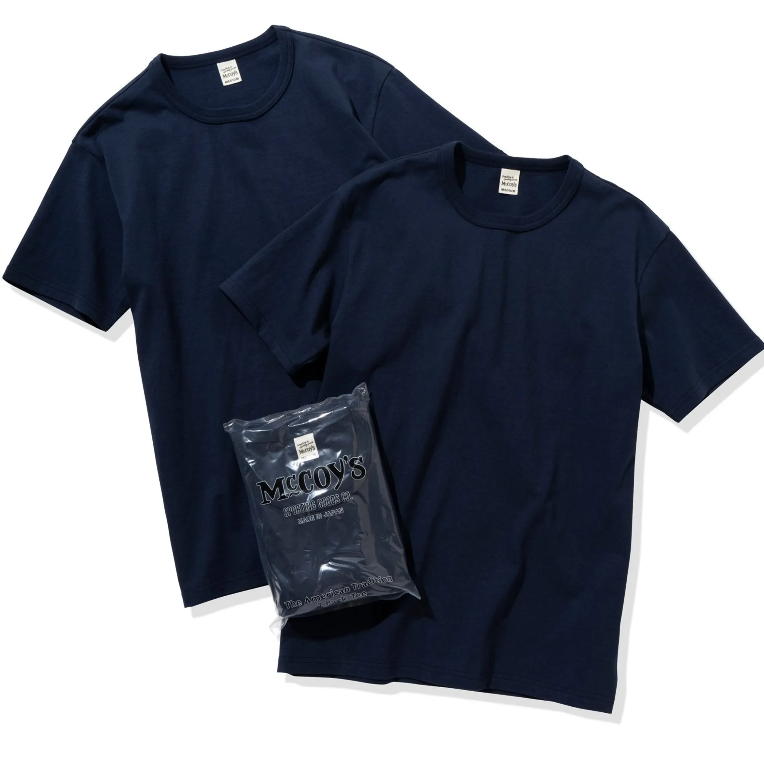 T-Shirts-Joe McCoy Mccoy'S 2Pcs Pack Tee 140 Navy