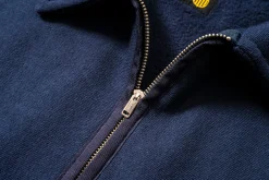 Sweatshirts-The Real McCoy's Military 1/4 Zip Sweatshirt / Plain Navy