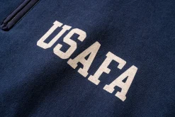 Sweatshirts-The Real McCoy's Military 1/4 Zip Sweatshirt / Usafa Navy