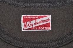 T-Shirts-The Real McCoy's Military Athletic Tee / West Point 032 Charcoal