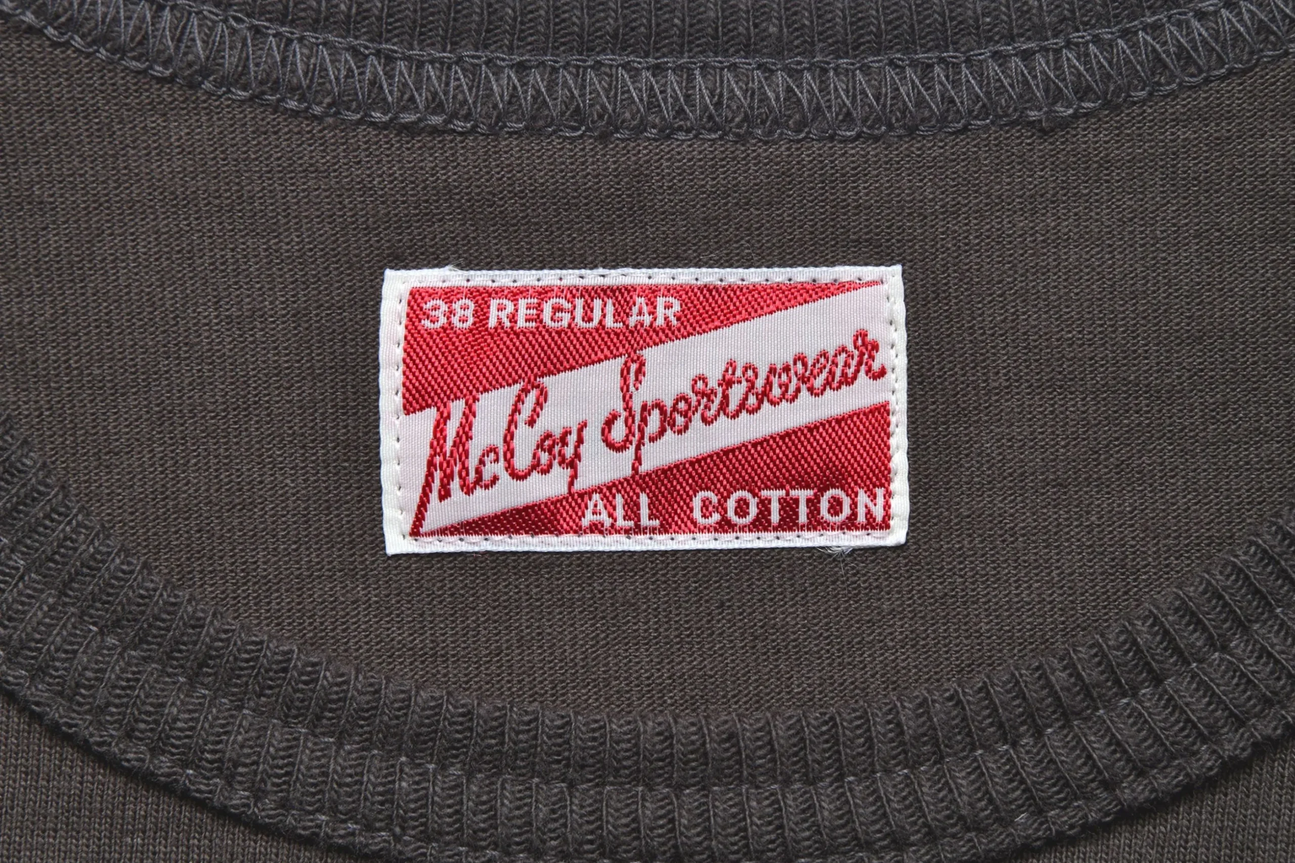 T-Shirts-The Real McCoy's Military Athletic Tee / West Point 032 Charcoal