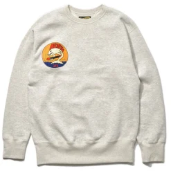 Sweatshirts-The Real McCoy's Military Print Sweatshirt / Uss Redfin 022 Snow Gray