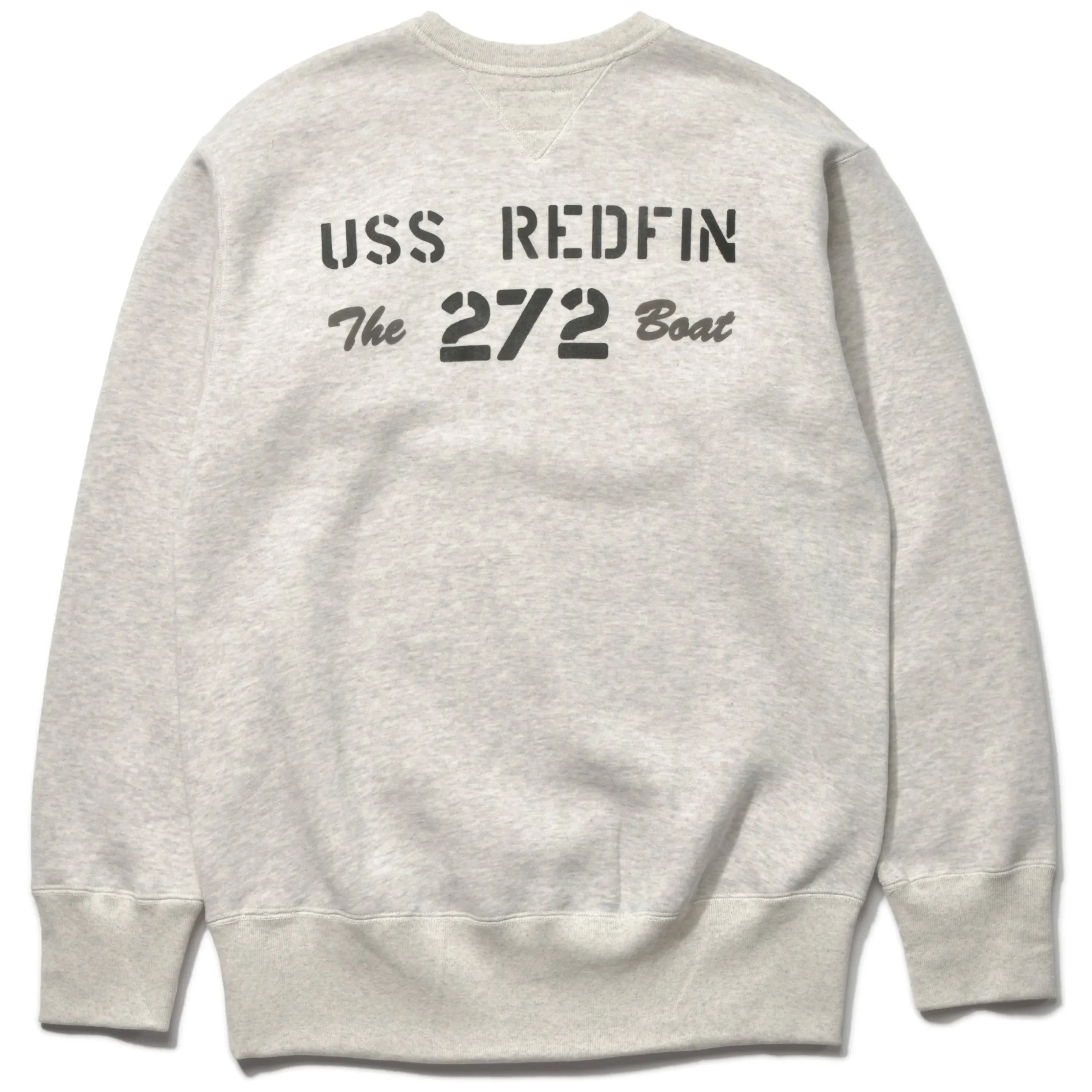 Sweatshirts-The Real McCoy's Military Print Sweatshirt / Uss Redfin 022 Snow Gray