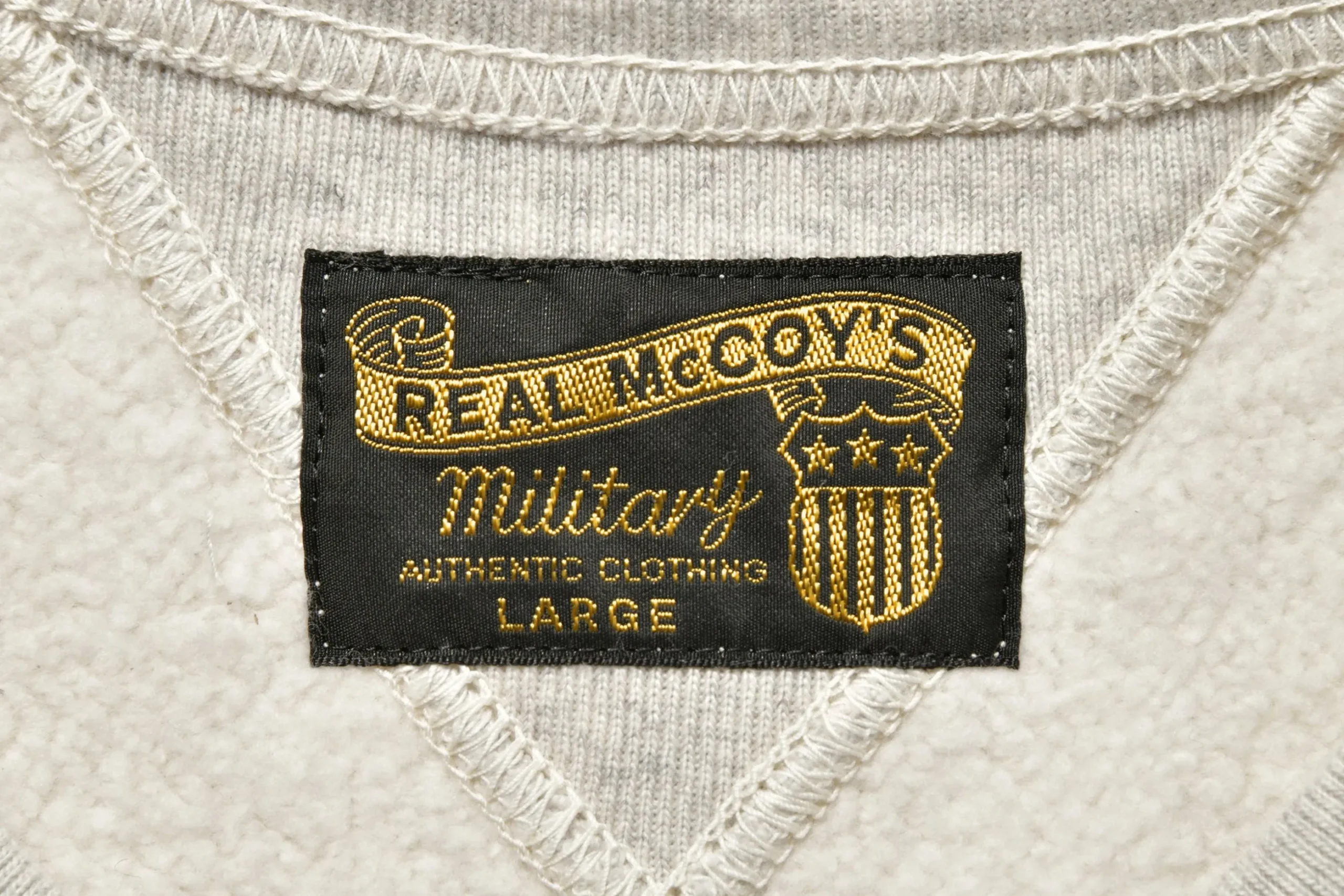 Sweatshirts-The Real McCoy's Military Print Sweatshirt / Uss Redfin 022 Snow Gray