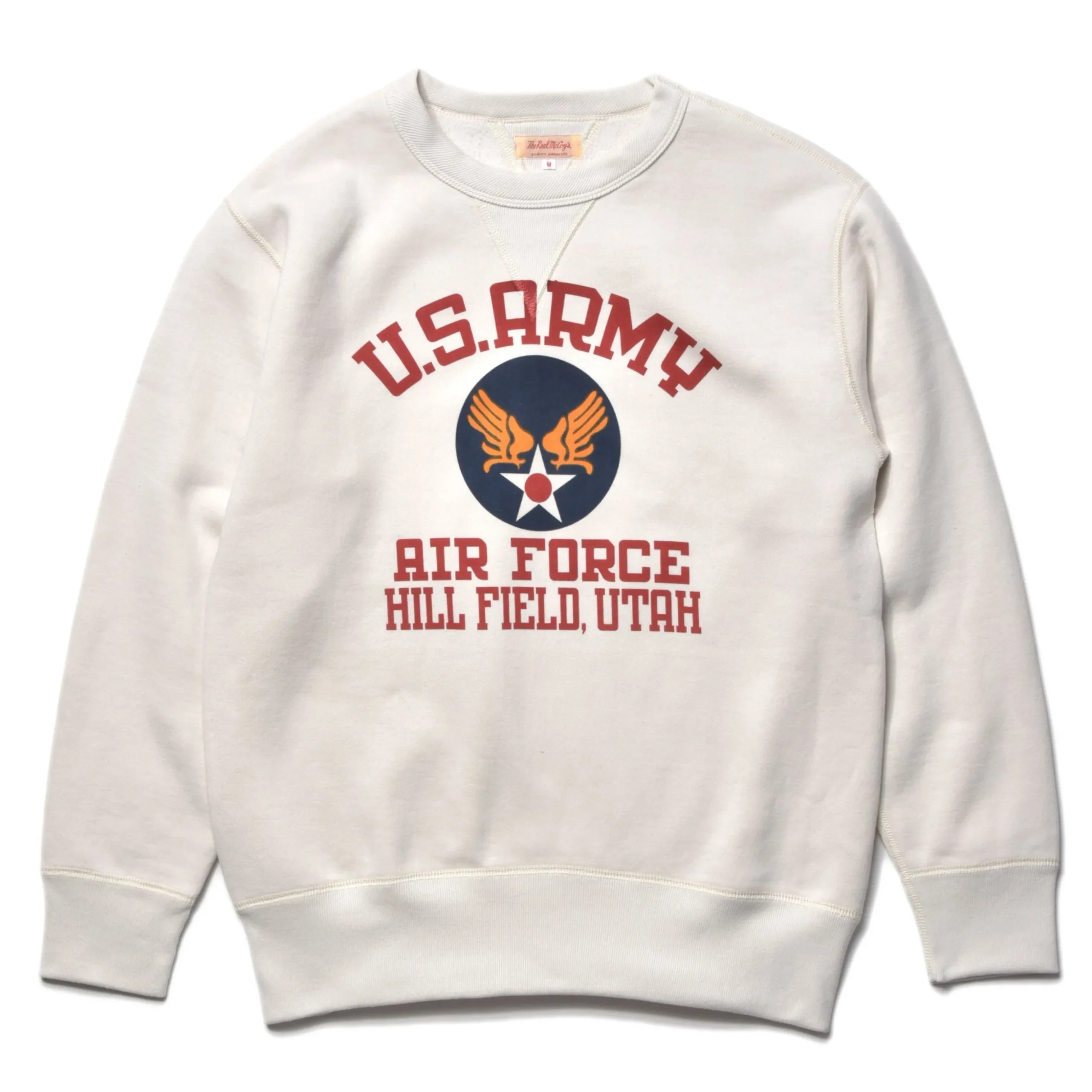 Sweatshirts-The Real McCoy's Military Print Sweatshirt / Usaf Hill Field Milk