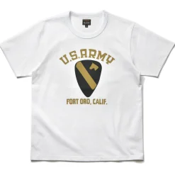 T-Shirts-The Real McCoy's Military Tee / Fort Ord 010 White