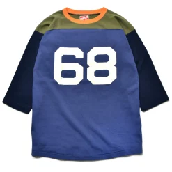 T-Shirts-Joe McCoy Multi-Tone Football Tee / 68 001 Tri-Color