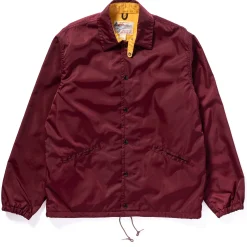 Recreation-Joe McCoy Nylon Cotton Lined Coach Jacket Burgundy