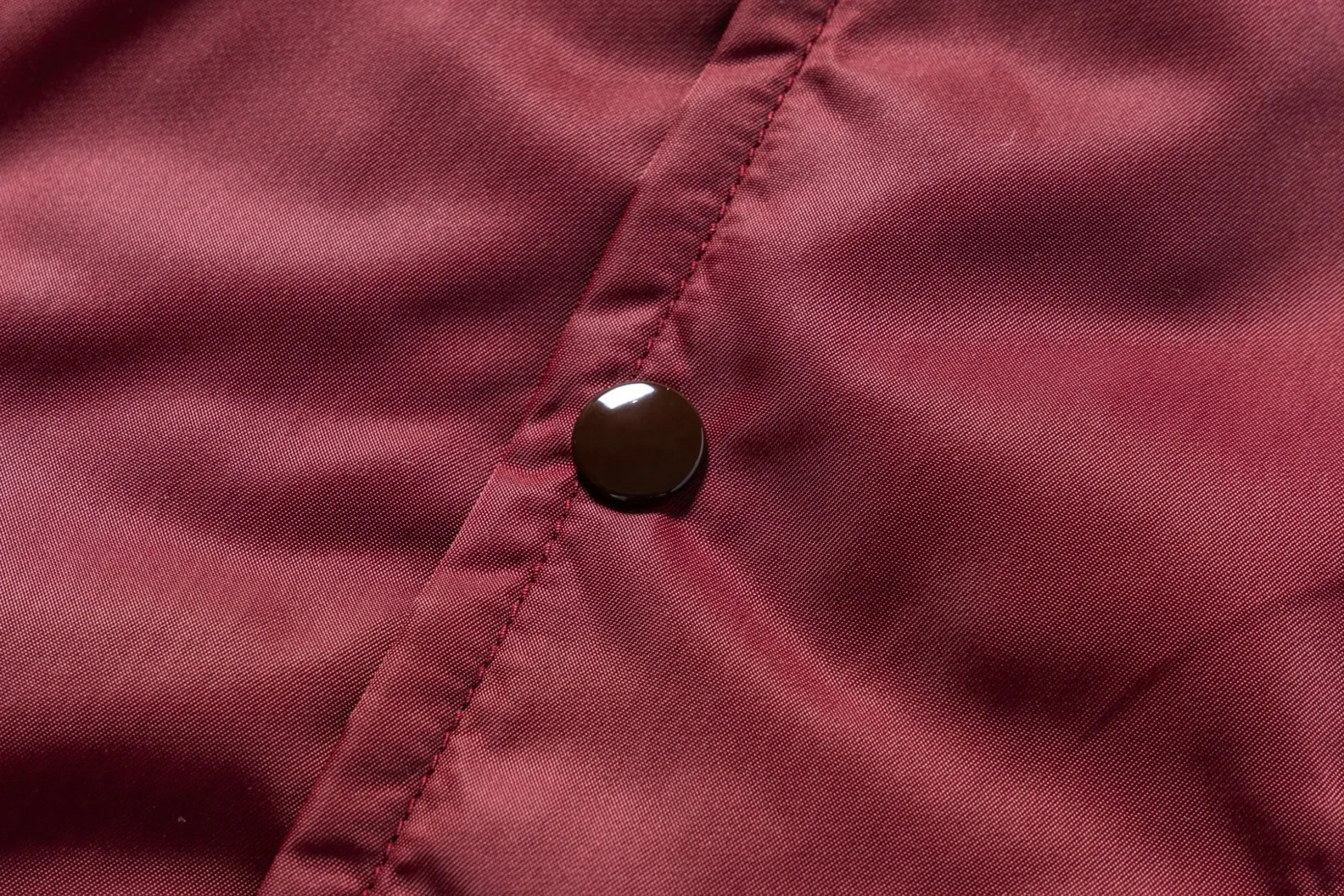 Recreation-Joe McCoy Nylon Cotton Lined Coach Jacket Burgundy