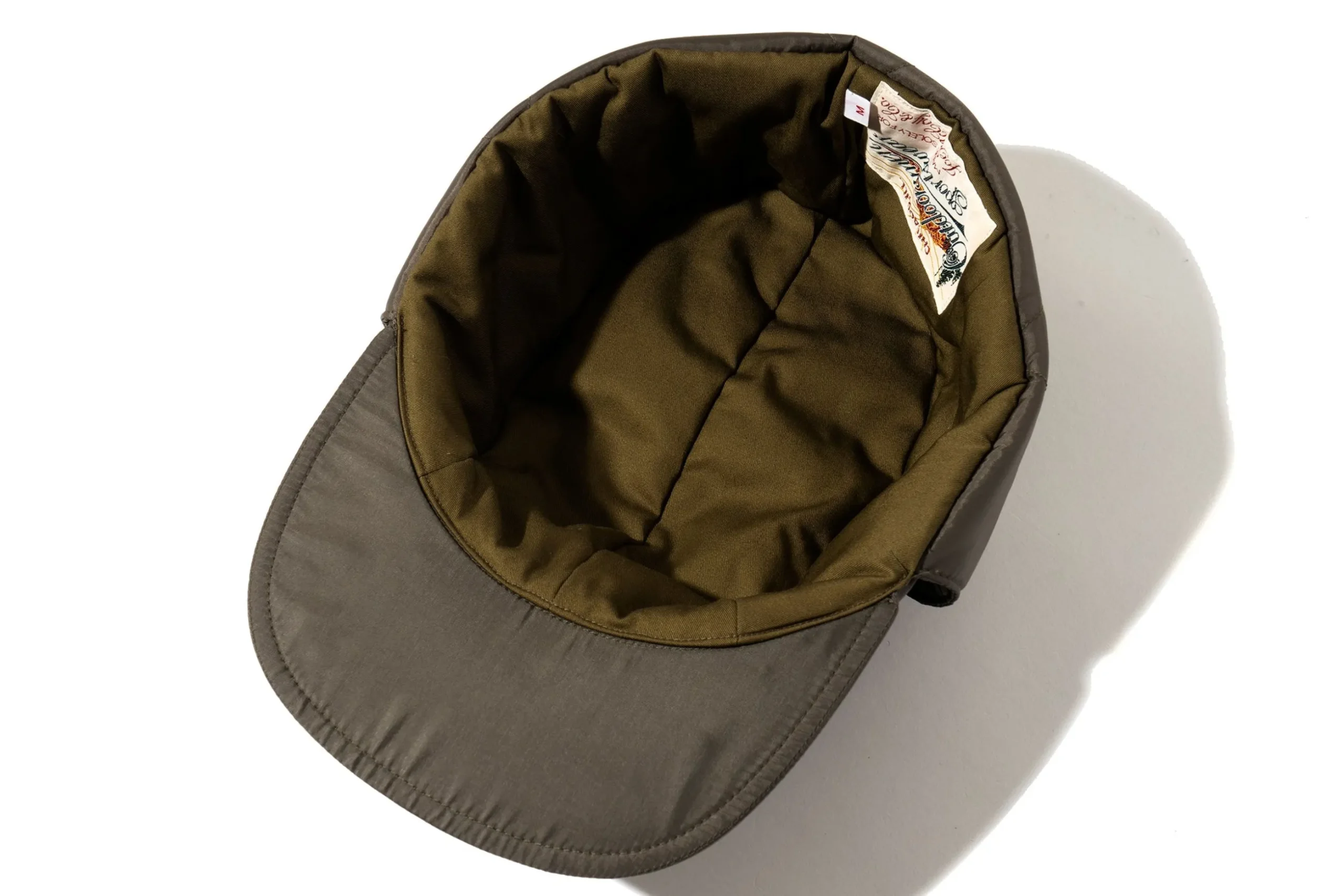 Hats-Joe McCoy Nylon Quilted Down Cap Olive
