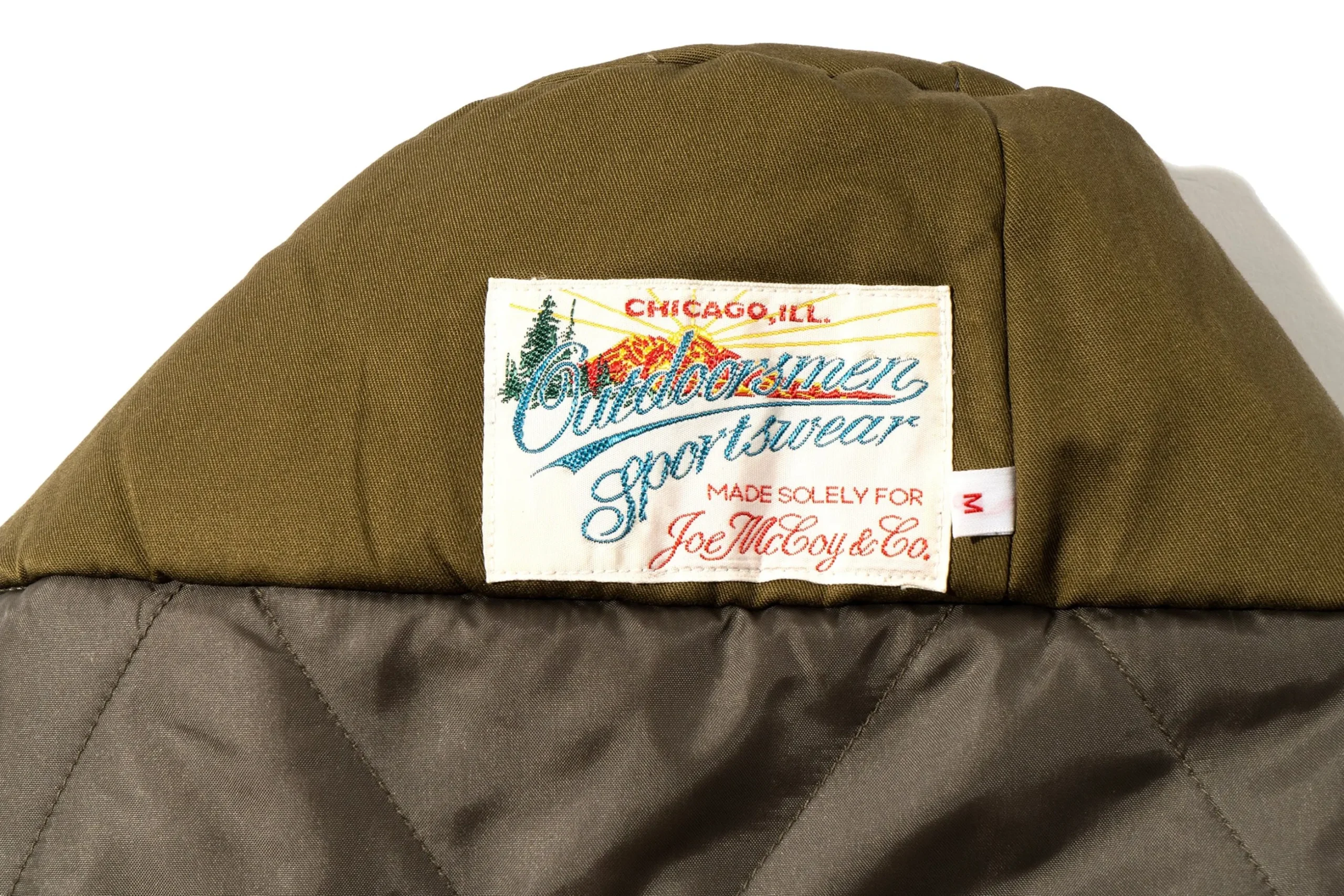 Hats-Joe McCoy Nylon Quilted Down Cap Olive