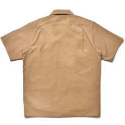 Shirts-Joe McCoy Open Collar Resort S/S Shirt / Summer Corduroy 041 Beige