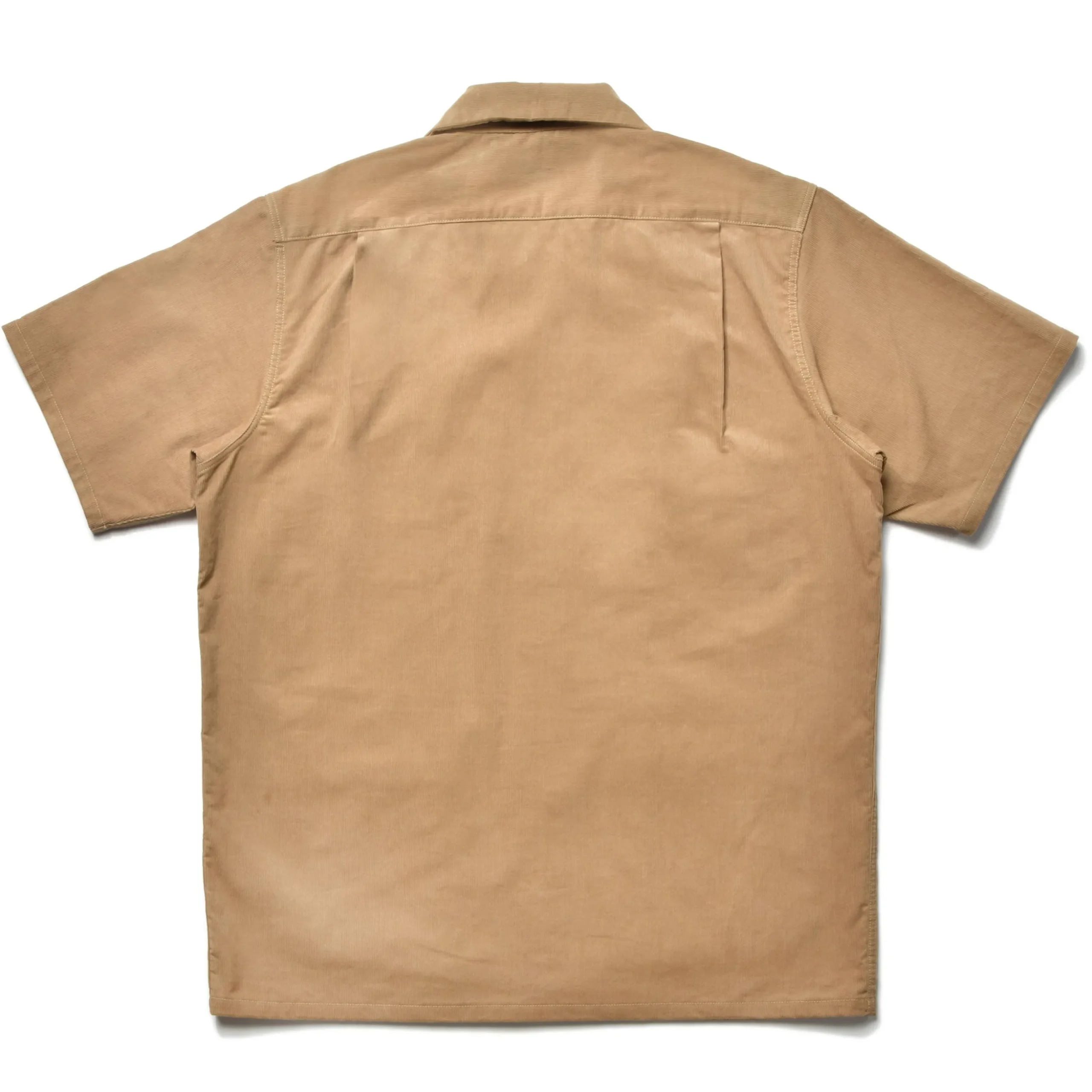 Shirts-Joe McCoy Open Collar Resort S/S Shirt / Summer Corduroy 041 Beige