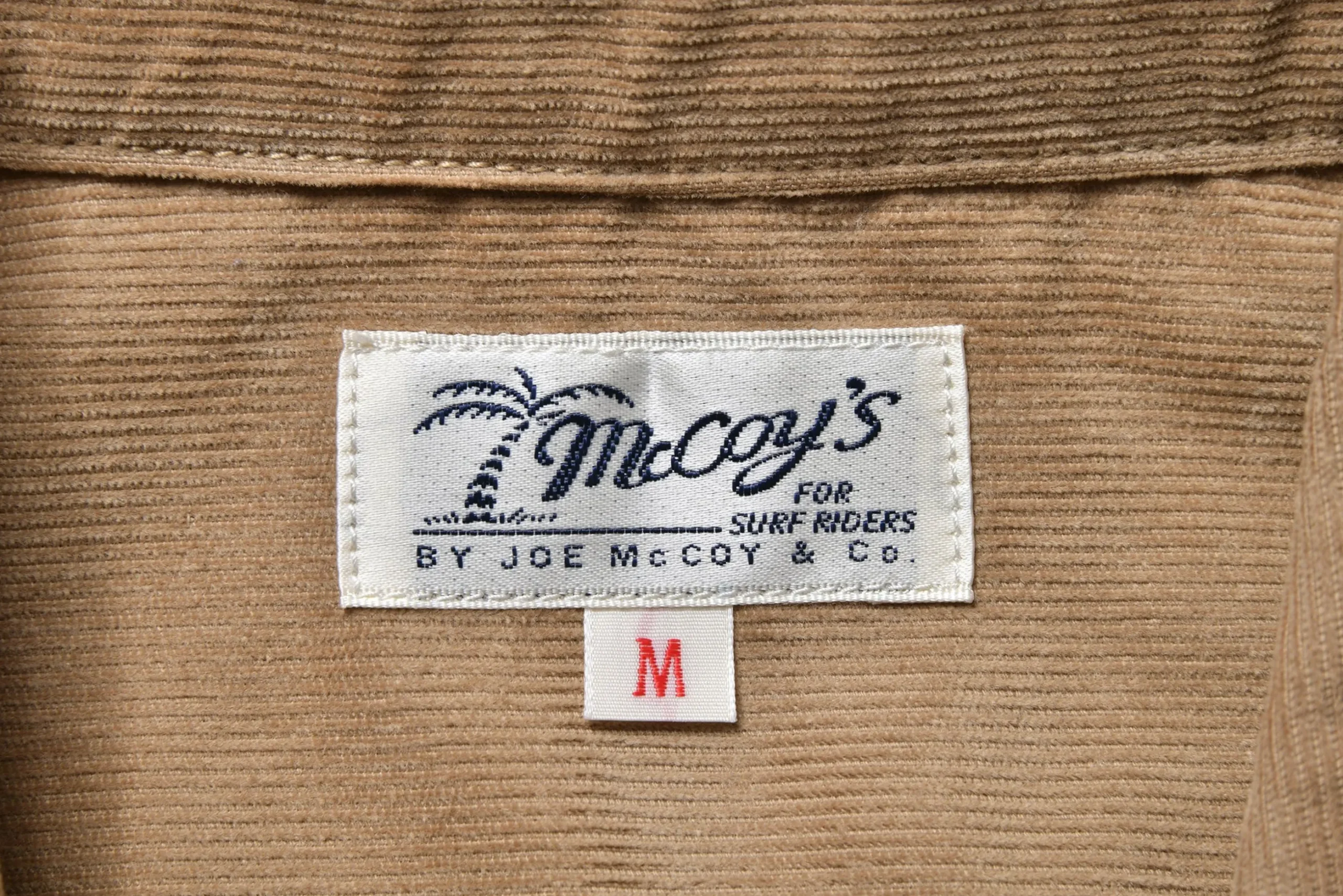 Shirts-Joe McCoy Open Collar Resort S/S Shirt / Summer Corduroy 041 Beige