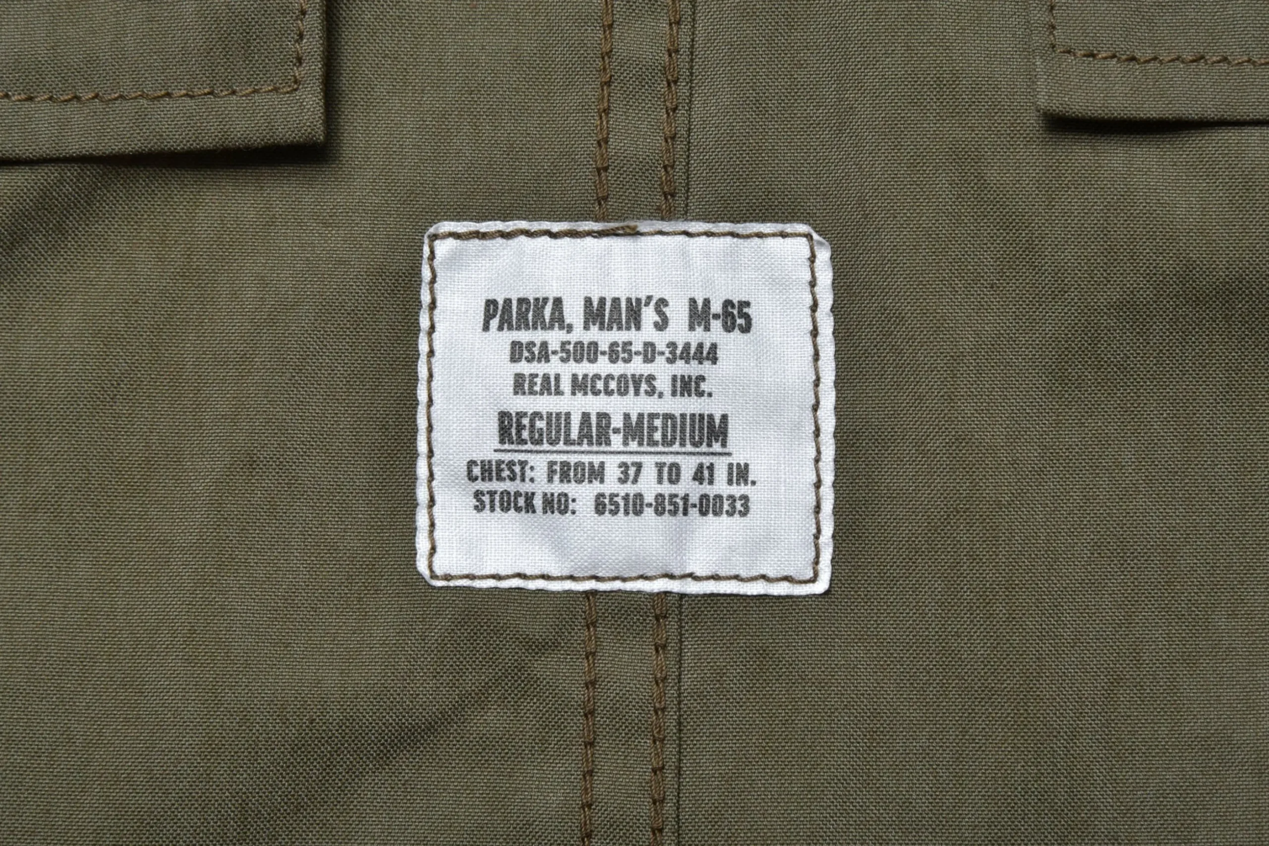 Military-The Real McCoy's Parka, Man'S M-65 150 Olive