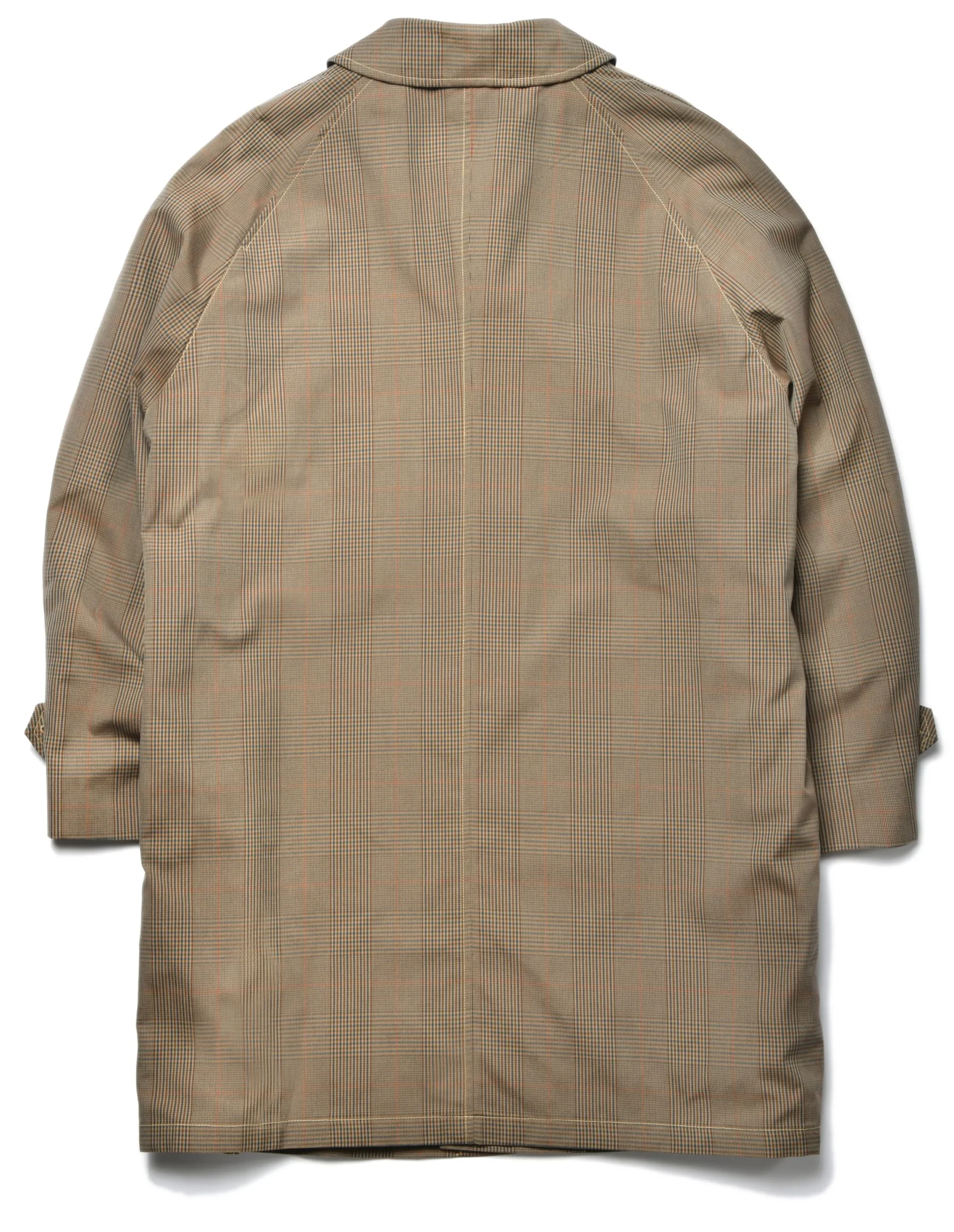Recreation-Joe McCoy Plaid-Check Rain Weather Coat Brown
