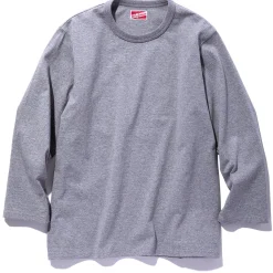 T-Shirts-Joe McCoy Quarter Sleeve T-Shirt Grey