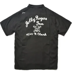 Shirts-Joe McCoy Rayon Bowling Shirt / Jolly Roger 030 Black