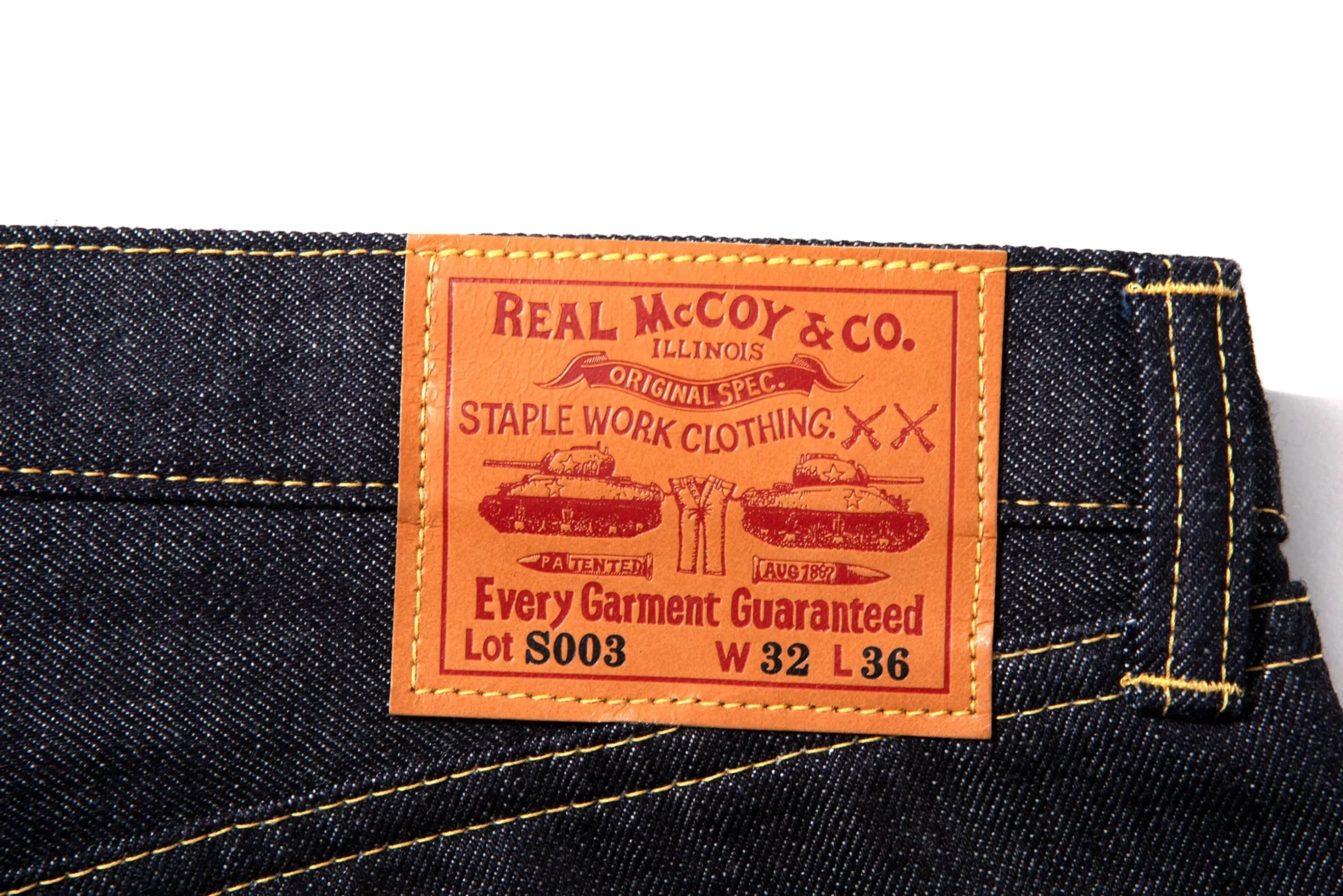 Denim-The Real McCoy's Real Mccoy'S Lot.S003 Denim Indigo