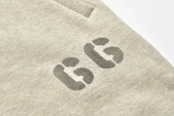 Sweatpants-Joe McCoy Ribbed Sweatpants / Dunbar Stencil 013 Oatmeal