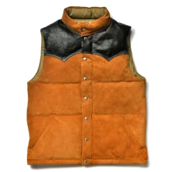 Recreation-Joe McCoy Roughout Down Vest 053 Raw Sienna
