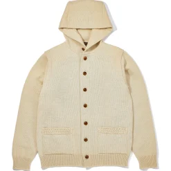 Knitwear-Joe McCoy 30S Hooded Knit Sweater Ecru