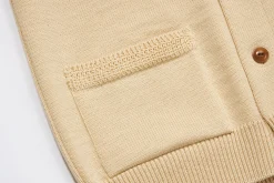 Knitwear-Joe McCoy 30S Hooded Knit Sweater Ecru