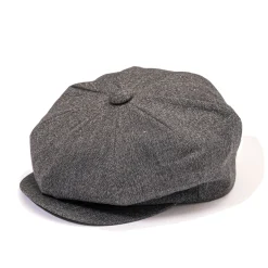 Hats-Joe McCoy Salt And Pepper Chambray Newsboy Cap 026 Salt&Pepper
