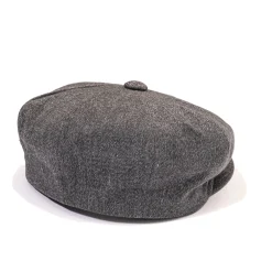 Hats-Joe McCoy Salt And Pepper Chambray Newsboy Cap 026 Salt&Pepper